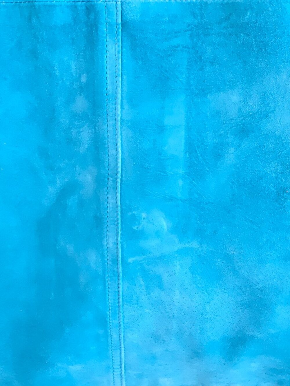 Vintage 90s/ Y2K NWT Atelier by B thomas washable suede leather jacket aqua blue - Picture 12 of 13